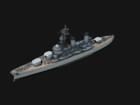 Battleship Model Design 1 - 3D Print Model 3D Принт Модель