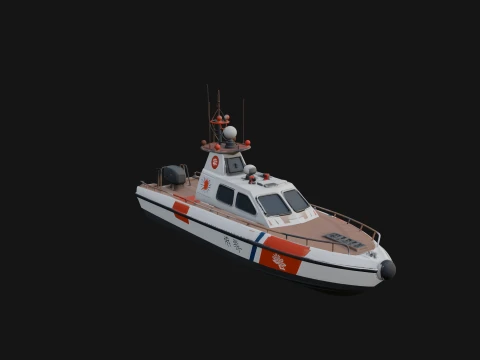 Patrol Boat Model Design 1 - 3D Print Model Modello di stampa 3D