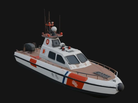 Patrol Boat Model Design 1 - 3D Print Model 3D printmodel