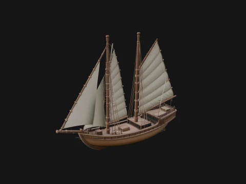 Chinese Junk Ship Model Design 2 - 3D Print Model 3Dプリントモデル