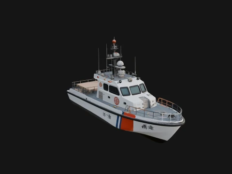 Patrol Boat Model Design 2 - 3D Print Model 3Dプリントモデル