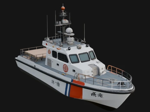 Patrol Boat Model Design 2 - 3D Print Model 3D printmodel