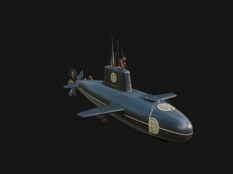 Military Submarine Model Design 3 - 3D Print Model 3D Print Model