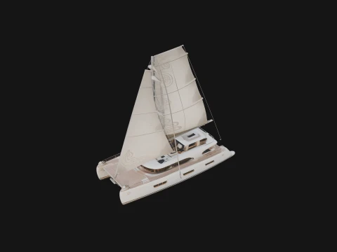 Catamaran Yacht Model Design 4 - 3D Print Model 3D Print Model