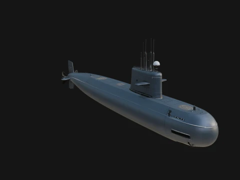 Military Submarine Model Design 5 - 3D Print Model 3Dプリントモデル