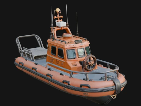 Rescue Boat Model Design 1 - 3D Print Model Modelo de impresión 3D