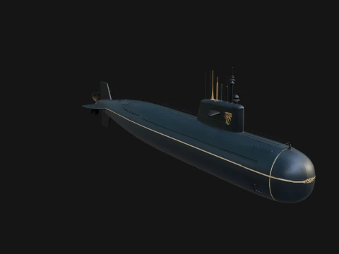 Military Submarine Model Design 6 - 3D Print Model 3D Print Model