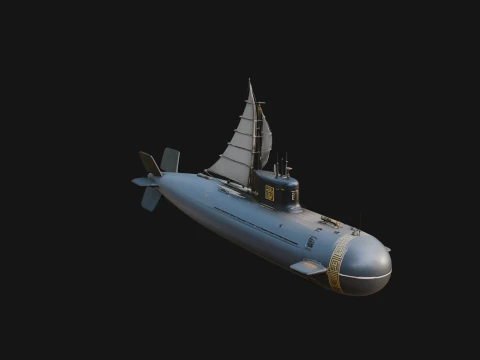 Military Submarine Model Design 7 - 3D Print Model 3D Print Model