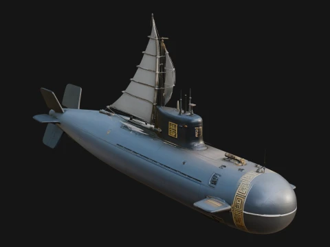 Military Submarine Model Design 7 - 3D Print Model 3D Print Model