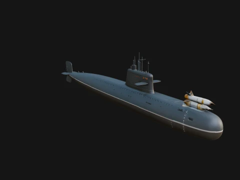 Military Submarine Model Design 8 - 3D Print Model 3D Print Model