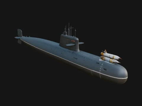 Military Submarine Model Design 8 - 3D Print Model Modelo de impresión 3D