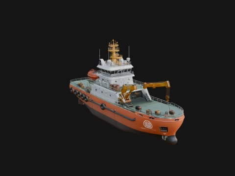 Harbour Tugboat Model Design 3 - 3D Print Model 3D Print Model