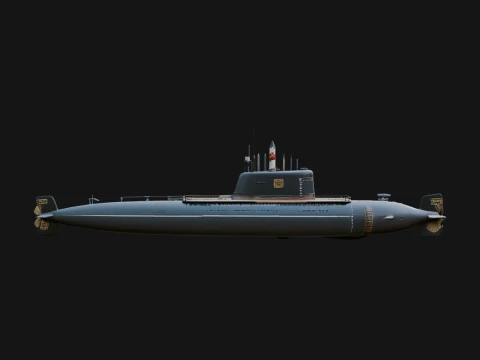 Military Submarine Model Design 9 - 3D Print Model Modelo de impresión 3D