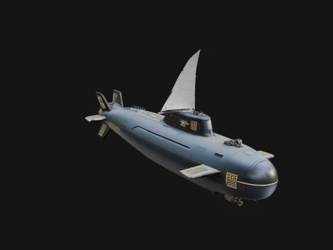 Military Submarine Model Design 10 - 3D Print Model 3D Print Model