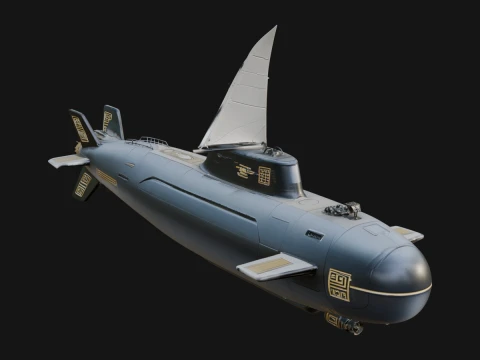 Military Submarine Model Design 10 - 3D Print Model Modelo de impresión 3D