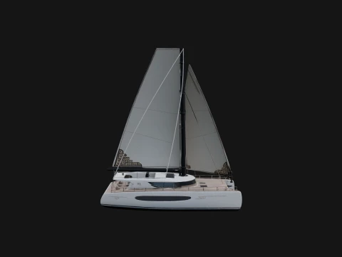 Catamaran Yacht Model Design 7 - 3D Print Model 3D Print Model