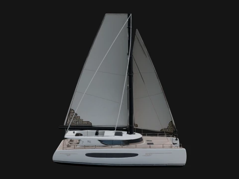 Catamaran Yacht Model Design 7 - 3D Print Model 3D printmodel