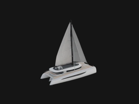 Catamaran Yacht Model Design 8 - 3D Print Model 3D Print Model
