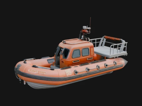 Rescue Boat Model Design 2 - 3D Print Model 3D Принт Модель