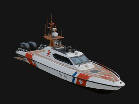 Patrol Boat Model Design 6 - 3D Print Model 3D printmodel