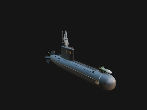 Military Submarine Model Design 15 - 3D Print Model 3D Print Model