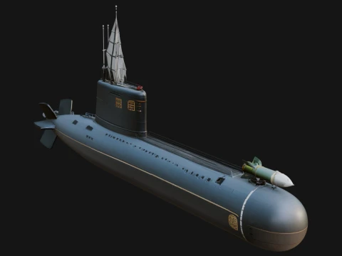 Military Submarine Model Design 15 - 3D Print Model Modelo de impresión 3D