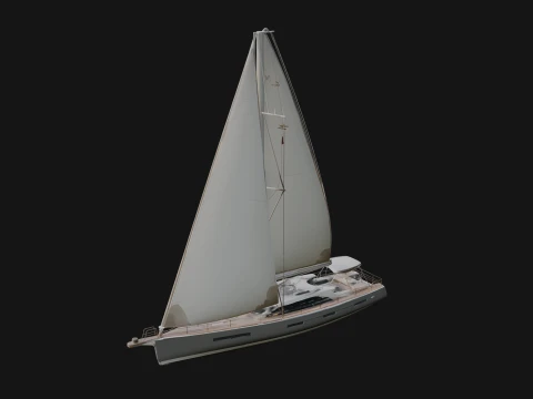 Sailing Yacht Model Design 1 - 3D Print Model 3D Принт Модель
