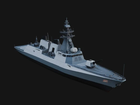Naval Destroyer Model Design 4 - 3D Print Model 3D Baskı Modeli