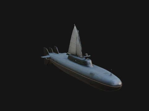 Military Submarine Model Design 17 - 3D Print Model 3D Print Model