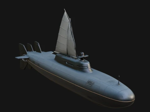 Military Submarine Model Design 17 - 3D Print Model Modelo de impresión 3D
