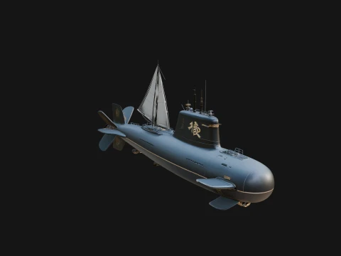Military Submarine Model Design 18 - 3D Print Model 3D Print Model