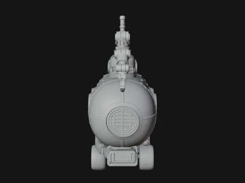 Steampunk Submersible Model Design 14 - 3D Print Model 3D Print Model