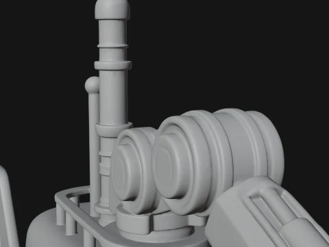 Steampunk Submersible Model Design 14 - 3D Print Model 3D Print Model
