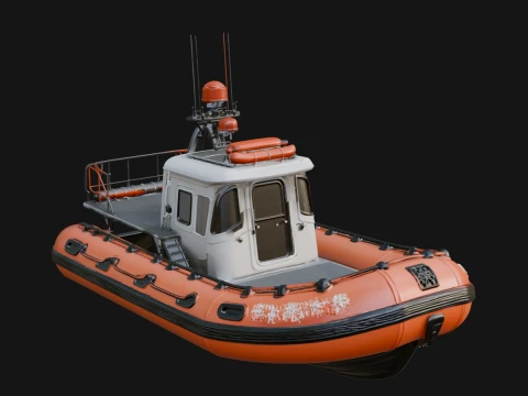 Rescue Boat Model Design 4 - 3D Print Model Modelo de impresión 3D