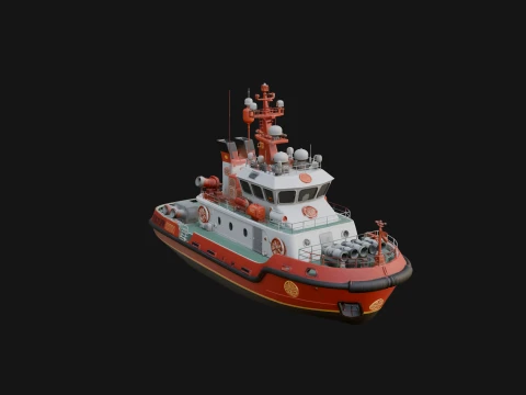 Harbour Tugboat Model Design 7 - 3D Print Model 3D Print Model