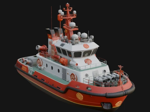 Harbour Tugboat Model Design 7 - 3D Print Model 3D printmodel