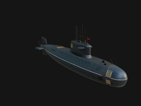 Military Submarine Model Design 19 - 3D Print Model Modelo de Impressão 3D