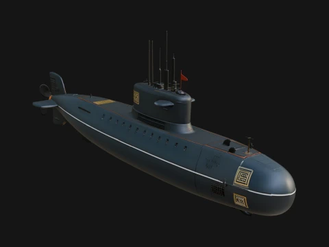 Military Submarine Model Design 19 - 3D Print Model Modelo de impresión 3D