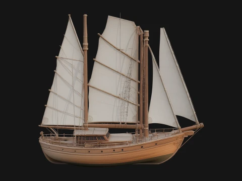 Chinese Junk Ship Model Design 8 - 3D Print Model Modelo de Impressão 3D