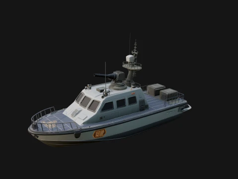 Patrol Boat Model Design 7 - 3D Print Model 3D Print Model