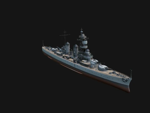 Battleship Model Design 7 - 3D Print Model 3D Принт Модель