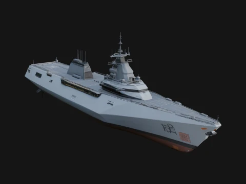 Sci Fi Warship Model Design 3 - 3D Print Model Modello di stampa 3D
