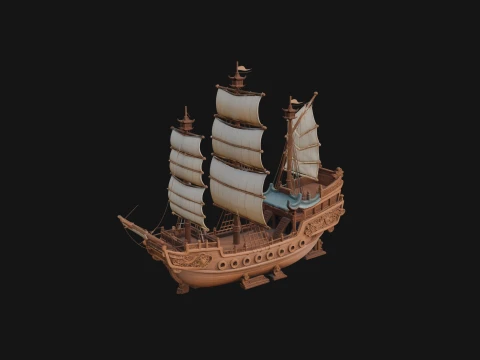 Tall Sailing Ship Model Design 10 - 3D Print Model 3D printmodel