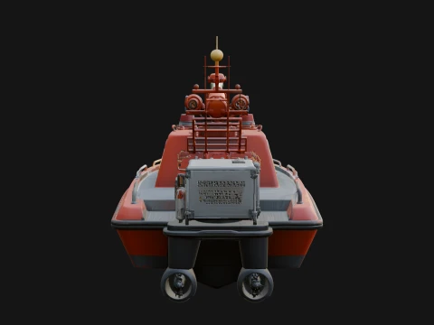Fireboat Model Design 1 - 3D Print Model 3D Print Model