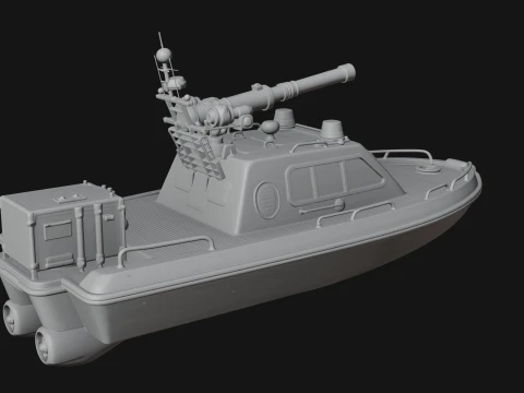 Fireboat Model Design 1 - 3D Print Model 3D Print Model