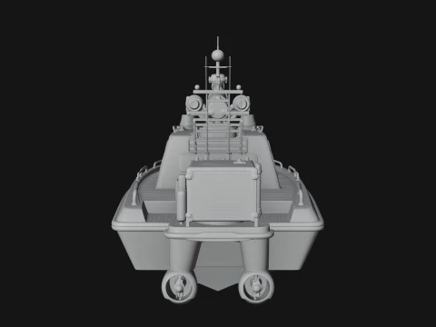 Fireboat Model Design 1 - 3D Print Model 3D Print Model