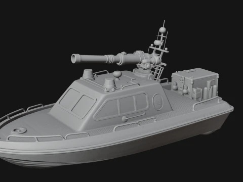 Fireboat Model Design 1 - 3D Print Model 3D Print Model
