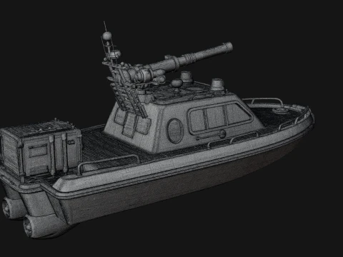Fireboat Model Design 1 - 3D Print Model 3D Print Model