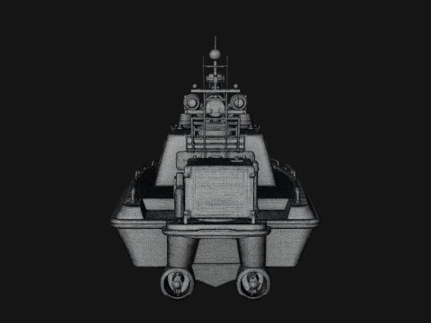Fireboat Model Design 1 - 3D Print Model 3D Print Model