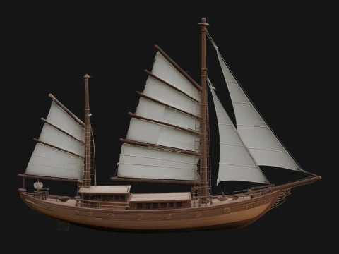 Chinesisches Schrottschiff-Modelldesign 9 &ndash; 3D-Druckmodell 3D Druckmodell